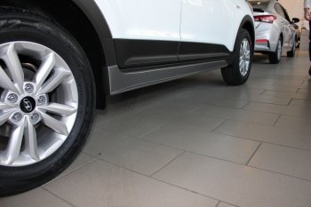 7 349 р. Пластиковые пороги АвтоКрат Hyundai Creta GS дорестайлинг (2015-2019) (Неокрашенные)  с доставкой в г. Керчь. Увеличить фотографию 4