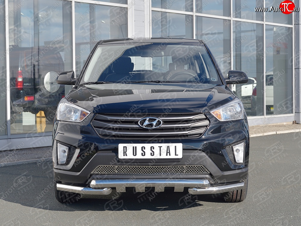 3 749 р. Защитная решётка в воздуховод бампера Berkut (нержавейка) Hyundai Creta GS рестайлинг (2019-2021)  с доставкой в г. Керчь