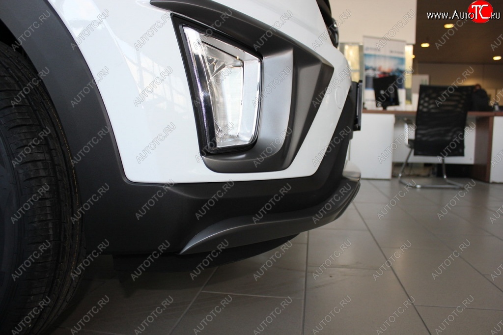 2 269 р. Накладки на ПТФ АвтоКрат  Hyundai Creta  GS (2015-2021) дорестайлинг, рестайлинг (Неокрашенные)  с доставкой в г. Керчь
