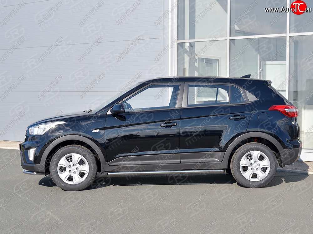 16 549 р. Защита порогов из круглой трубы диаметром 42 мм SLITKOFF  Hyundai Creta  GS (2015-2021) дорестайлинг, рестайлинг  с доставкой в г. Керчь