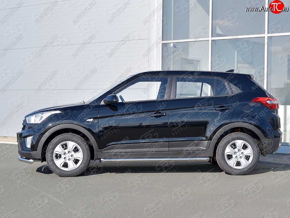 19 549 р. Защита порогов из круглой трубы диаметром 63 мм SLITKOFF  Hyundai Creta  GS (2015-2021) дорестайлинг, рестайлинг  с доставкой в г. Керчь