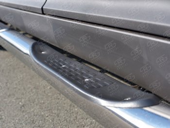 11 249 р. Защита порогов с пластиковыми вставками для ног SLITKOFF  Hyundai Creta  GS (2015-2021) дорестайлинг, рестайлинг  с доставкой в г. Керчь. Увеличить фотографию 3