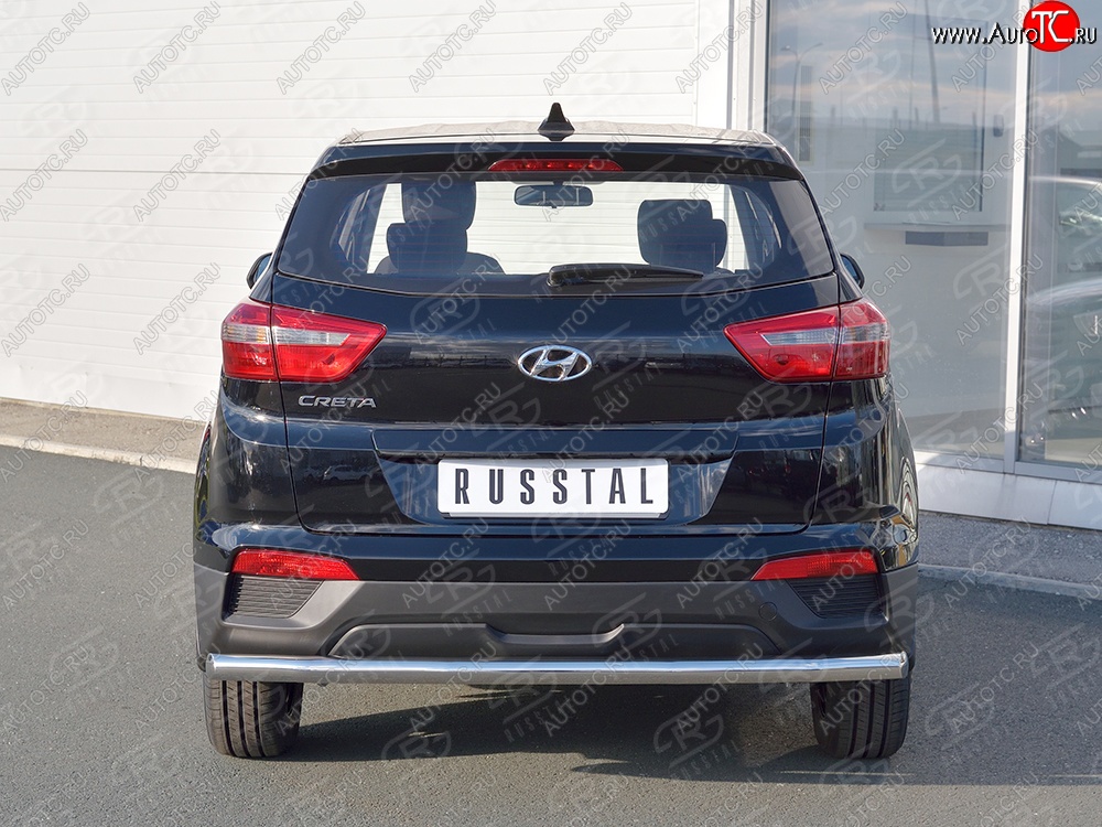 15 299 р. Защита заднего бампера (Ø63 мм, нержавейка) SLITKOFF  Hyundai Creta  GS (2015-2021) дорестайлинг, рестайлинг  с доставкой в г. Керчь