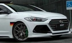 5 999 р. Накладка на передний бампер AD Zest Style Hyundai Elantra AD дорестайлинг (2016-2019) (Неокрашенная)  с доставкой в г. Керчь. Увеличить фотографию 4