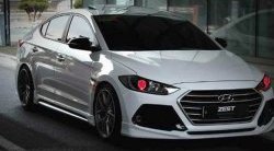 4 999 р. Пороги накладки AD Zest Style Hyundai Elantra AD дорестайлинг (2016-2019) (Неокрашенные)  с доставкой в г. Керчь. Увеличить фотографию 3