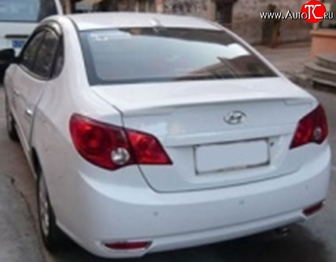 2 049 р. Лип спойлер M-VRS Hyundai Elantra HD (2006-2011) (Неокрашенный)  с доставкой в г. Керчь