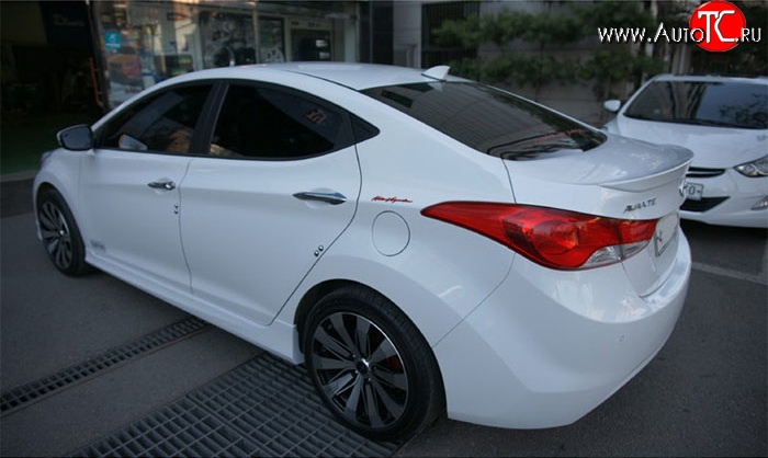 2 349 р. Лип спойлер Tj Hyundai Elantra MD дорестайлинг (2010-2013) (Неокрашенный)  с доставкой в г. Керчь