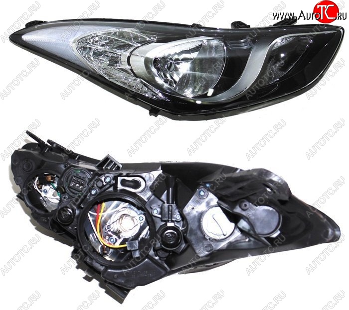 4 299 р. Правая передняя фара SAT  Hyundai Elantra  MD (2010-2013) дорестайлинг  с доставкой в г. Керчь