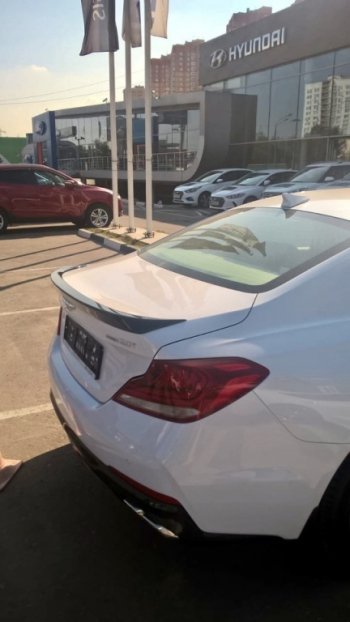 7 949 р. Спойлер на багажник АвтоКрат Hyundai Genesis DH седан рестайлинг (2014-2017) (Неокрашенный)  с доставкой в г. Керчь. Увеличить фотографию 3