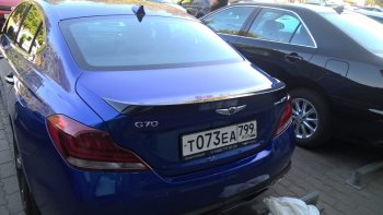 7 949 р. Спойлер на багажник АвтоКрат Hyundai Genesis DH седан рестайлинг (2014-2017) (Неокрашенный)  с доставкой в г. Керчь. Увеличить фотографию 4