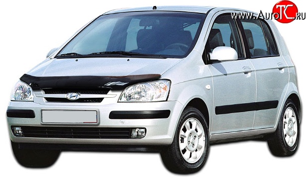2 599 р. Дефлектор капота NovLine Hyundai Getz TB хэтчбэк 5 дв. дорестайлинг (2002-2005)  с доставкой в г. Керчь