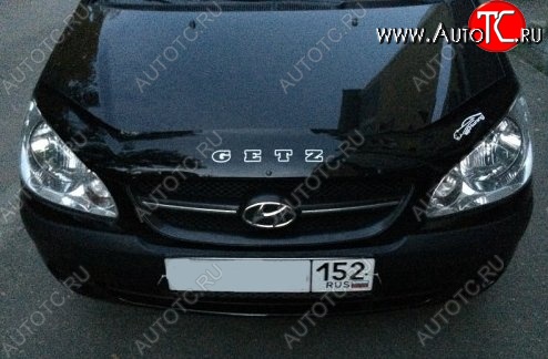 999 р. Дефлектор капота Russtal Hyundai Getz TB хэтчбэк 5 дв. рестайлинг (2005-2010)  с доставкой в г. Керчь