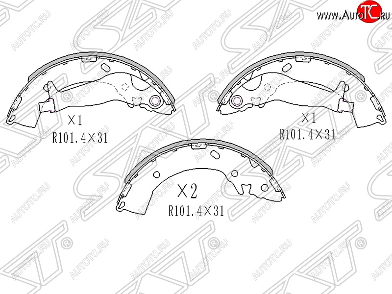 1 259 р. Колодки тормозные SAT (задние)  Hyundai Getz  TB - Solaris  RBr  с доставкой в г. Керчь