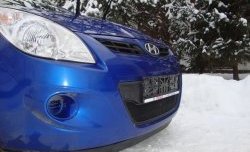 1 469 р. Сетка на бампер Russtal (черная) Hyundai i20 PB хэтчбэк дорестайлинг (2008-2012)  с доставкой в г. Керчь. Увеличить фотографию 3