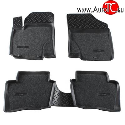 4 699 р. Комплект ковриков в салон Aileron 4 шт. (полиуретан, покрытие Soft)  Hyundai i20  PB (2008-2012) хэтчбэк дорестайлинг  с доставкой в г. Керчь