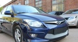 1 539 р. Сетка на бампер Russtal (хром) Hyundai I30 FD хэтчбэк 5 дв. рестайлинг (2010-2012)  с доставкой в г. Керчь. Увеличить фотографию 2