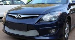 1 539 р. Сетка на бампер Russtal (хром) Hyundai I30 FD хэтчбэк 5 дв. рестайлинг (2010-2012)  с доставкой в г. Керчь. Увеличить фотографию 3