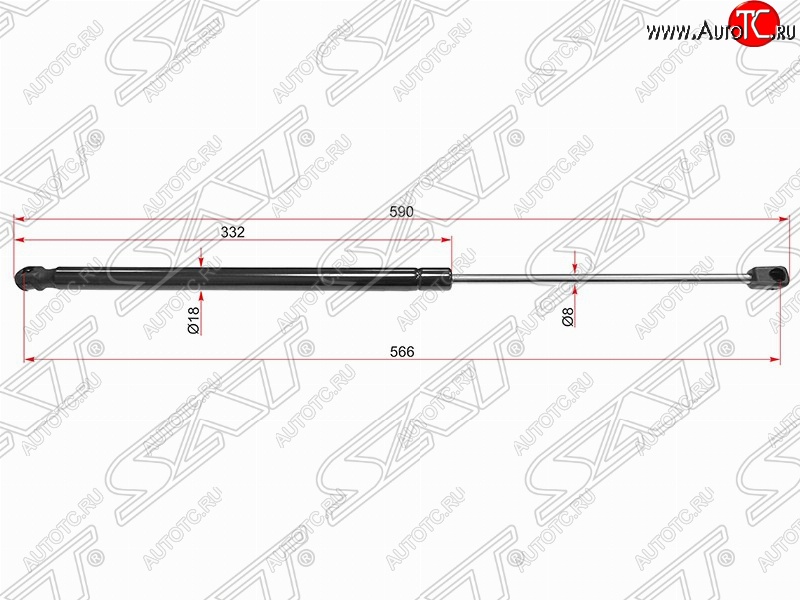 679 р. Упор крышки багажника SAT (газовый)  Hyundai I30  FD (2007-2010) хэтчбек дорестайлинг  с доставкой в г. Керчь
