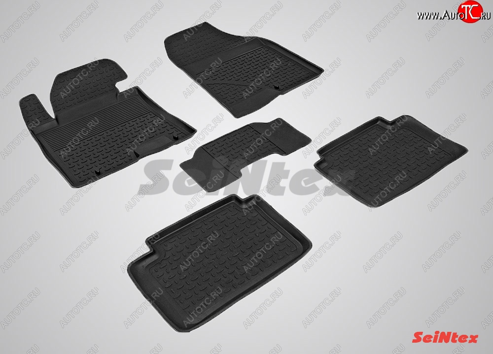 3 099 р. Износостойкие коврики в салон с высоким бортом SeiNtex Premium 4 шт. (резина) Hyundai I30 FD хэтчбек дорестайлинг (2007-2010)  с доставкой в г. Керчь