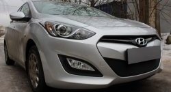 1 839 р. Сетка на бампер Russtal (черная) Hyundai I30 2 GD дорестайлинг, хэтчбэк 5 дв. (2011-2015)  с доставкой в г. Керчь. Увеличить фотографию 4