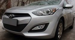1 839 р. Сетка на бампер Russtal (черная) Hyundai I30 2 GD дорестайлинг, хэтчбэк 5 дв. (2011-2015)  с доставкой в г. Керчь. Увеличить фотографию 5