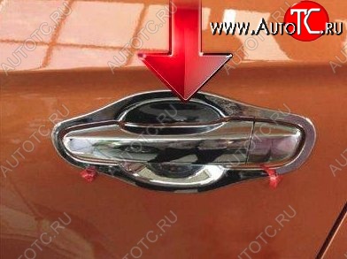 2 999 р. Накладки под ручки дверей (мыльницы) СТ Hyundai IX25 GS дорестайлинг (2014-2017) (Неокрашенные)  с доставкой в г. Керчь