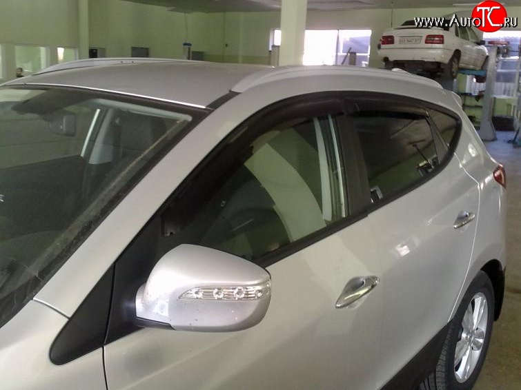 3 199 р. Дефлекторы окон (ветровики) Novline 4 шт Hyundai IX35 LM рестайлинг (2013-2018)  с доставкой в г. Керчь