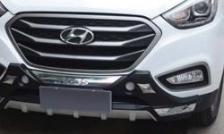 17 299 р. Накладка на передний бампер CT v2 Hyundai IX35 LM рестайлинг (2013-2018) (Неокрашенная)  с доставкой в г. Керчь. Увеличить фотографию 2