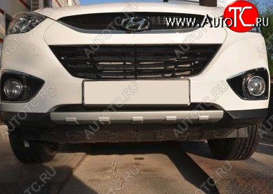 4 749 р. Накладка на передний бампер CT Hyundai IX35 LM рестайлинг (2013-2018) (Неокрашенная)  с доставкой в г. Керчь