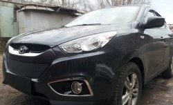 2 089 р. Сетка на бампер Russtal (черная) Hyundai IX35 LM дорестайлинг (2009-2013)  с доставкой в г. Керчь. Увеличить фотографию 2