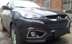 2 089 р. Сетка на бампер Russtal (черная) Hyundai IX35 LM дорестайлинг (2009-2013)  с доставкой в г. Керчь. Увеличить фотографию 6
