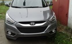 2 089 р. Сетка на бампер Russtal (черная) Hyundai IX35 LM дорестайлинг (2009-2013)  с доставкой в г. Керчь. Увеличить фотографию 8