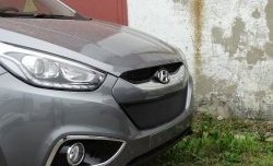 2 089 р. Сетка на бампер Russtal (черная) Hyundai IX35 LM дорестайлинг (2009-2013)  с доставкой в г. Керчь. Увеличить фотографию 9