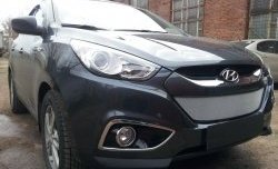 2 199 р. Сетка на бампер Russtal (хром) Hyundai IX35 LM дорестайлинг (2009-2013)  с доставкой в г. Керчь. Увеличить фотографию 5