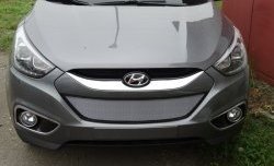 2 199 р. Сетка на бампер Russtal (хром) Hyundai IX35 LM дорестайлинг (2009-2013)  с доставкой в г. Керчь. Увеличить фотографию 6