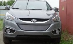 2 199 р. Сетка на бампер Russtal (хром) Hyundai IX35 LM дорестайлинг (2009-2013)  с доставкой в г. Керчь. Увеличить фотографию 7