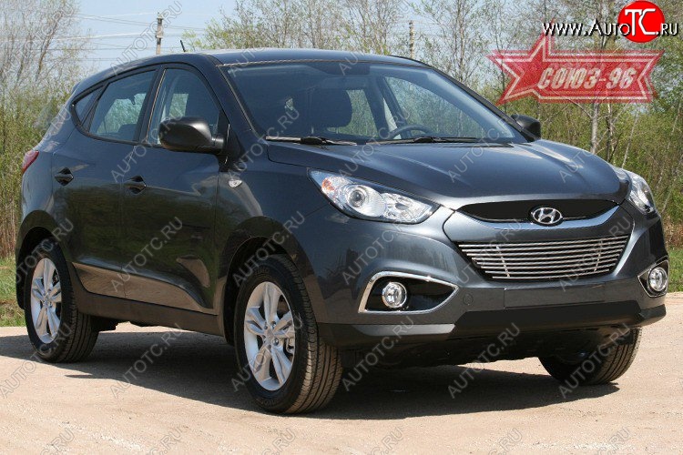 6 299 р. Декоративный элемент воздухозаборника верхнего Souz-96 (d10) Hyundai IX35 LM дорестайлинг (2009-2013)  с доставкой в г. Керчь