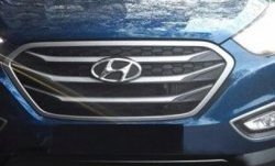 5 749 р. Хромированые накладки решетки радиатора СТ Hyundai Tucson TL дорестайлинг (2015-2018)  с доставкой в г. Керчь. Увеличить фотографию 2