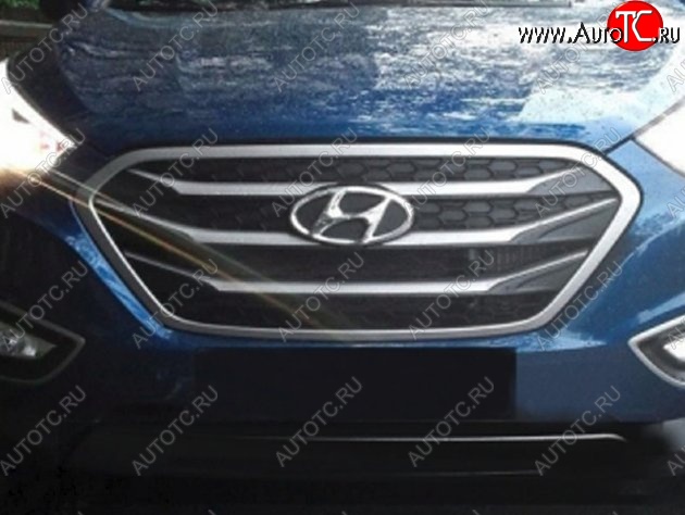 6 849 р. Накладка на решетку радиатора СТ Hyundai Tucson TL дорестайлинг (2015-2018)  с доставкой в г. Керчь