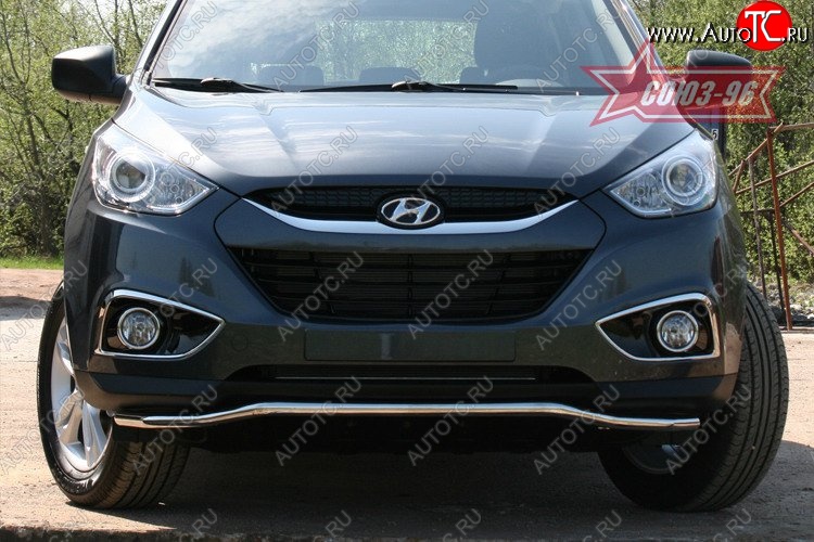 11 339 р. Защита переднего бампера одинарная Souz-96 (d42) Hyundai IX35 LM рестайлинг (2013-2018)  с доставкой в г. Керчь
