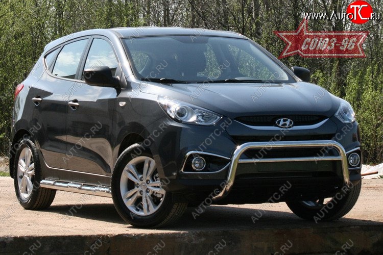 12 914 р. Защита переднего бампера Souz-96 (d60) Hyundai IX35 LM дорестайлинг (2009-2013)  с доставкой в г. Керчь