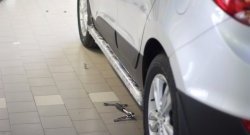 8 599 р. Защита порогов из круглой трубы диаметром 63 мм Petroil Tuning Hyundai IX35 LM рестайлинг (2013-2018) (Нержавеющая полированная сталь)  с доставкой в г. Керчь. Увеличить фотографию 4