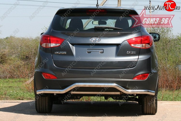 9 719 р. Защита заднего бампера Souz-96 (d60) Hyundai IX35 LM рестайлинг (2013-2018)  с доставкой в г. Керчь