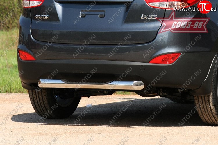 11 609 р. Защита заднего бампера с проступью Souz-96 (d76) Hyundai IX35 LM рестайлинг (2013-2018)  с доставкой в г. Керчь