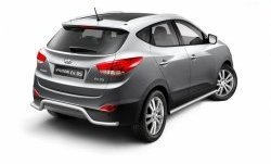 6 899 р. Защита заднего бампера из трубы диаметром 51 мм Petroil Tuning Hyundai IX35 LM рестайлинг (2013-2018) (Нержавеющая полированная сталь)  с доставкой в г. Керчь. Увеличить фотографию 2