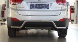 Защита заднего бампера из трубы диаметром 51 мм Petroil Tuning Hyundai IX35  LM (2009-2018) дорестайлинг, рестайлинг (Нержавеющая полированная сталь)