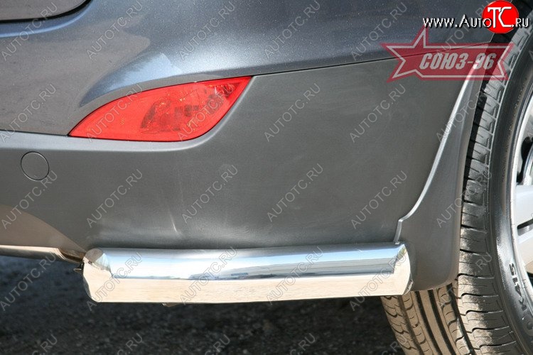 2 564 р. Защита заднего бампера из боковых уголков Souz-96 (d76) Hyundai IX35 LM рестайлинг (2013-2018)  с доставкой в г. Керчь