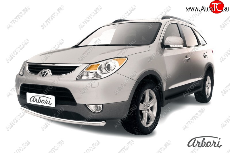 12 329 р. Защита переднего бампера Arbori (нержавейка, 1 труба d57 mm). Hyundai IX55 EN (2006-2013)  с доставкой в г. Керчь