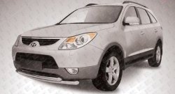 Двойная защита переднего бампера из труб диаметрами по 57 мм Slitkoff Hyundai IX55  EN (2006-2013)