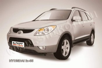 Защита переднего бампера из трубы d57 Slitkoff (дуга) Hyundai IX55  EN (2006-2013)